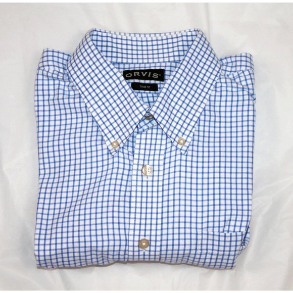 Orvis Trim Fit Mens Long Sleeve Button Down Shirt Size XL - Picture 6 of 8